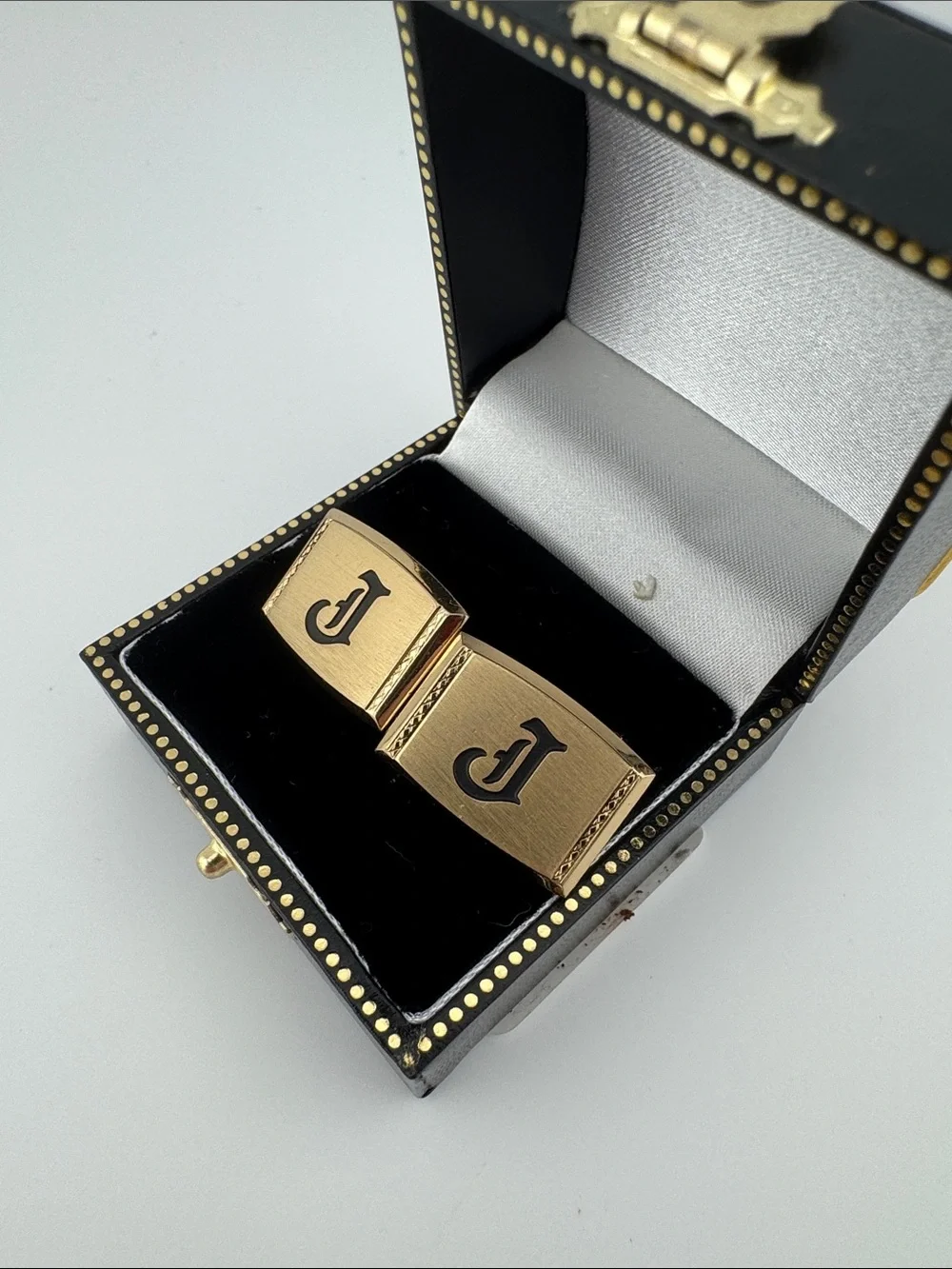 Vintage MCM Gold-Tone 'J' Initial Cufflinks for Men by Hickok